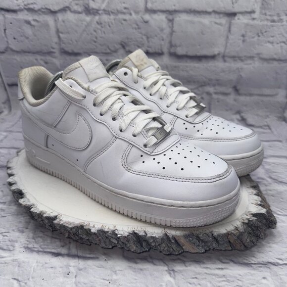 Nike Air Force 1 Low '07 Triple White Leather Men’s Size 8.5 - Picture 3 of 10